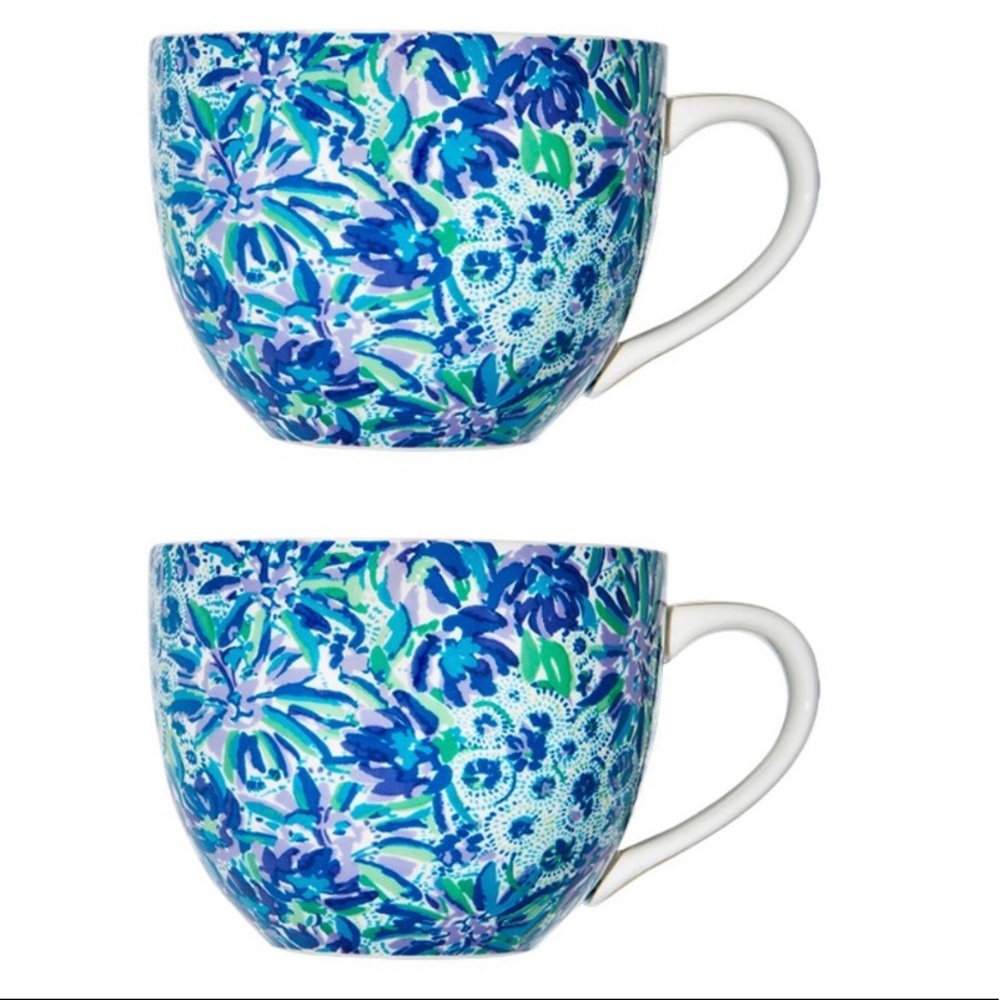 Lilly Pulitzer Ceramic Mugs - Set of 2, NWT